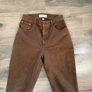 Abercrombie and Fitch 90's straight high rise jeans in brown size 26/2s - New
